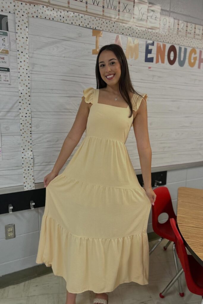 Pale Yellow Maxi Dress