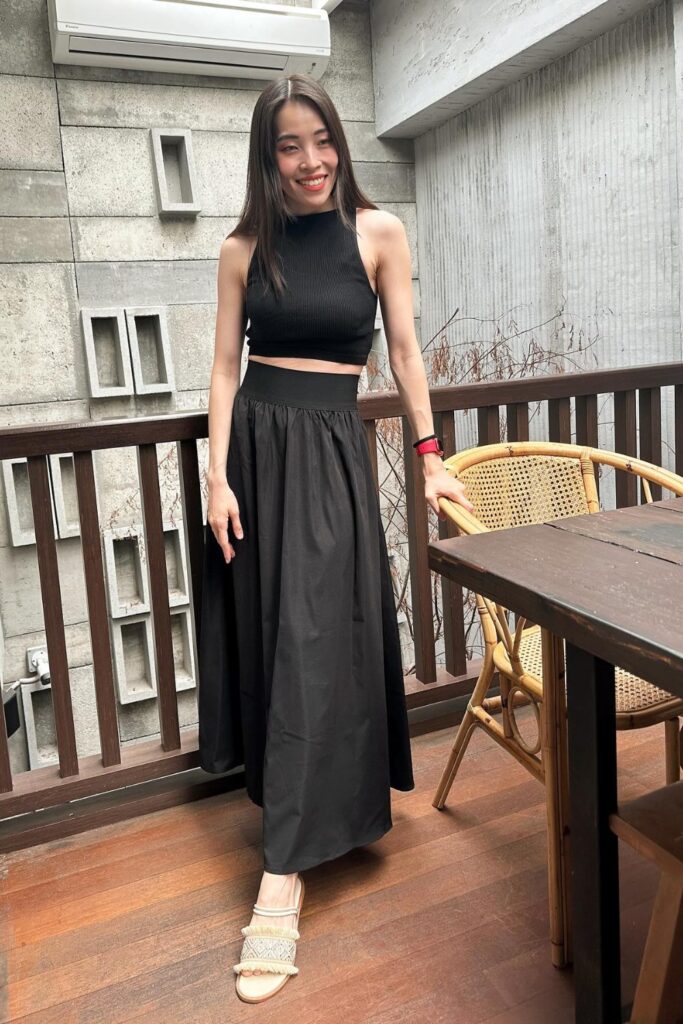 Ribbed Halter Top and Maxi Skirt