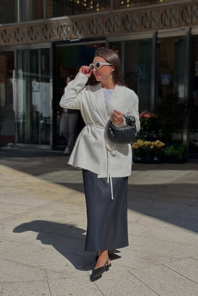 Wrap Blazer and Maxi Skirt