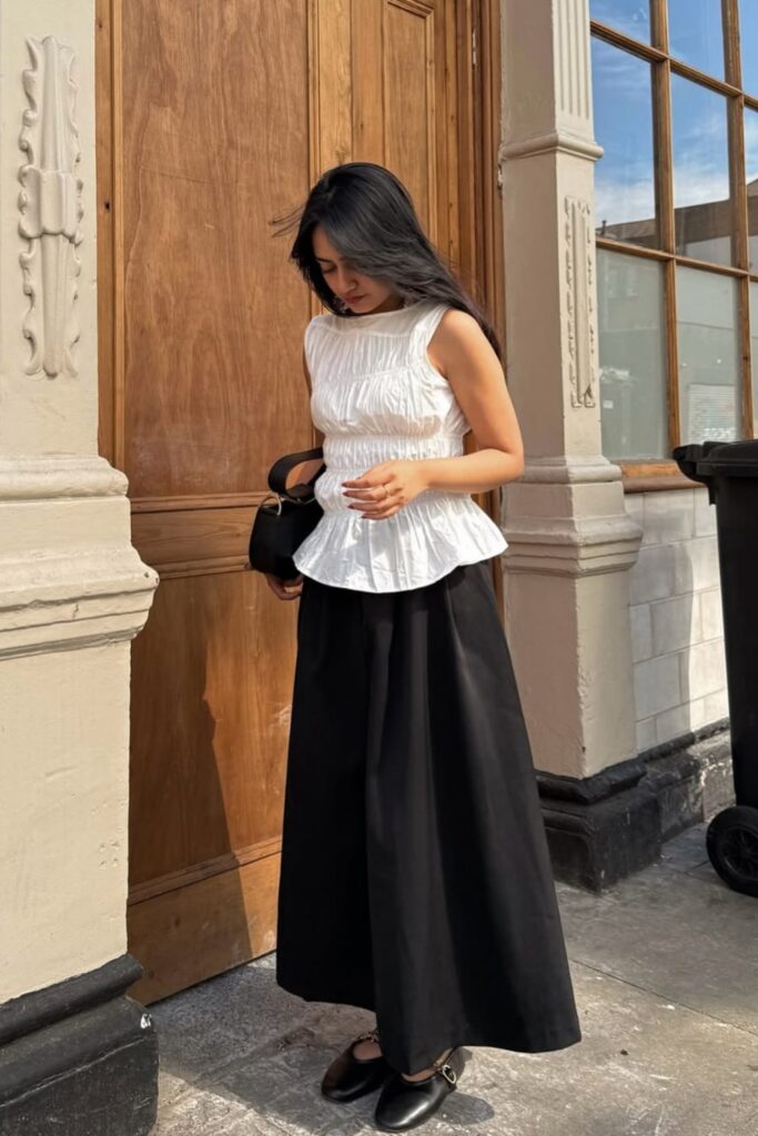 Peplum Top and Maxi Skirt