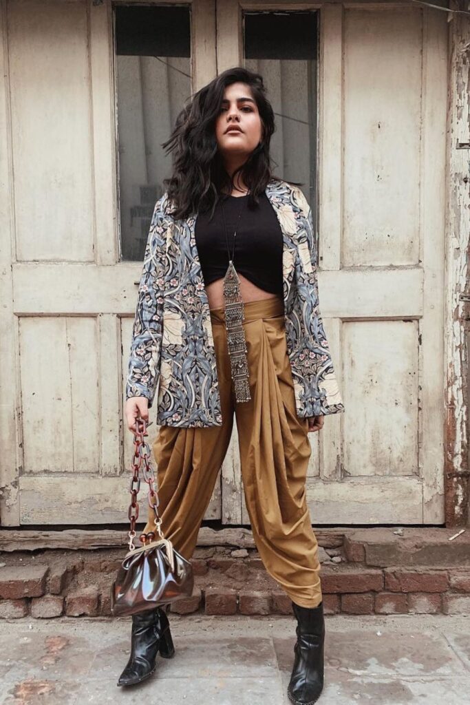 Paisley Blazer and Draped Pants