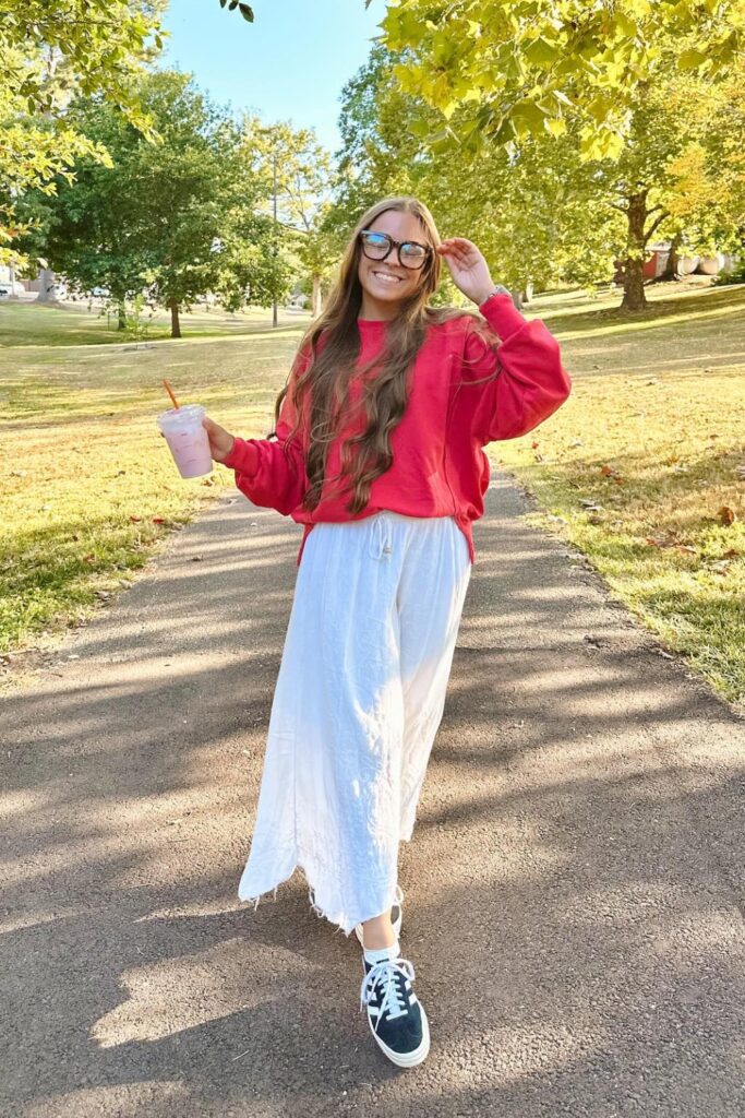 Sweatshirt and Flowy Maxi