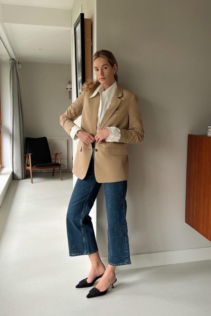 Blazer and Cropped Jeans