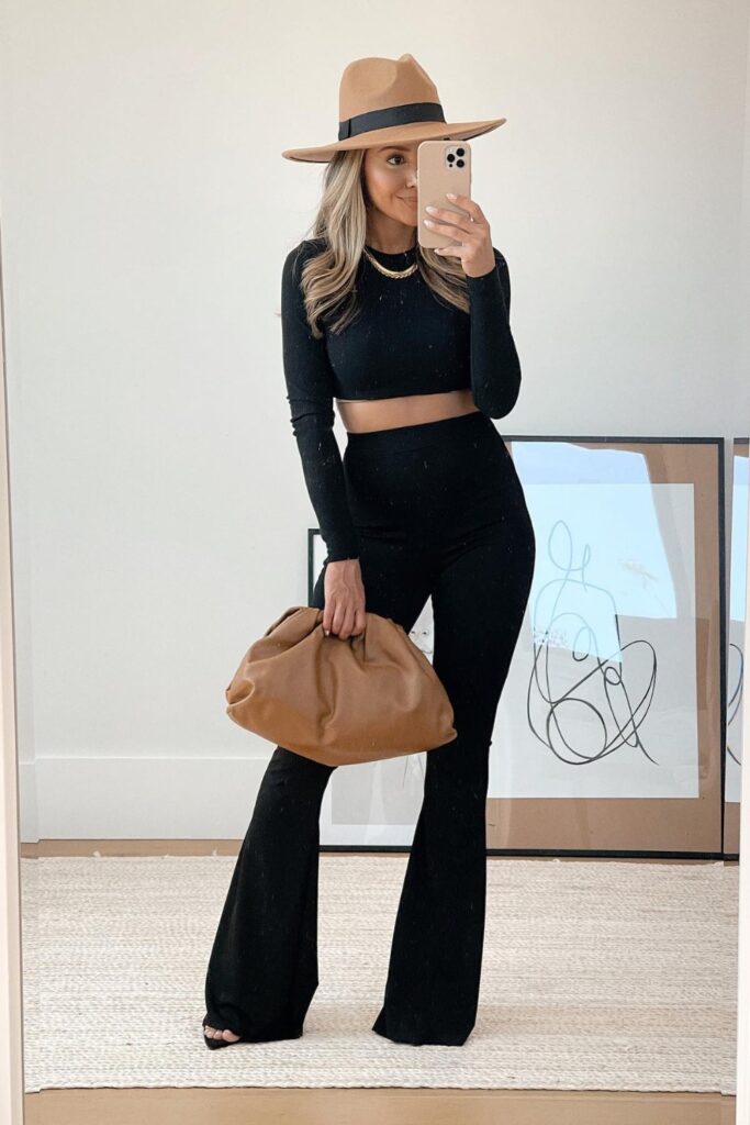 Black Blazer and Crop Top