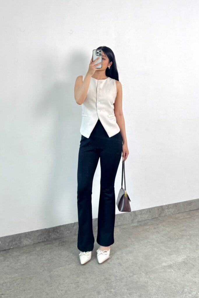 Off Shoulder Top and Pointed Heels