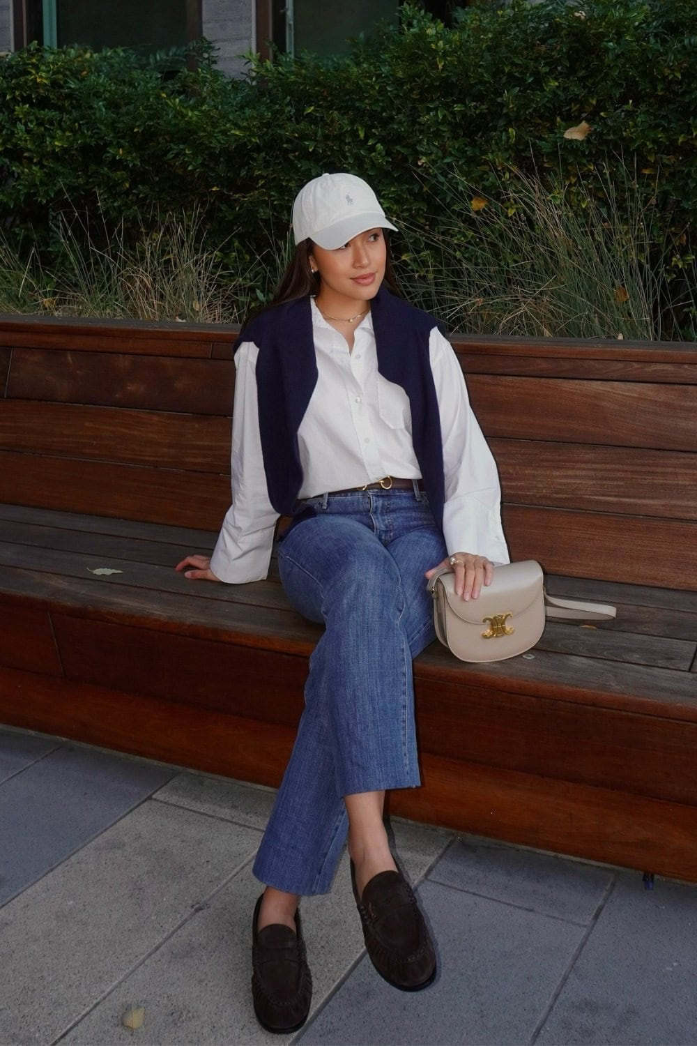 White Button-Down and Blue Jeans