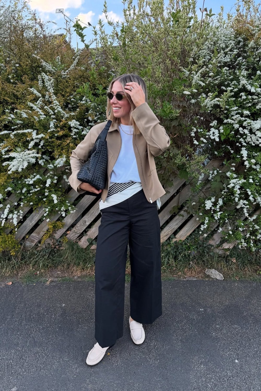 Structured Jacket and Wide-Leg Trousers