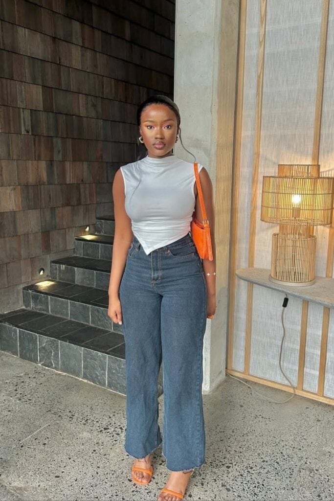 Sleeveless Mock Neck Top