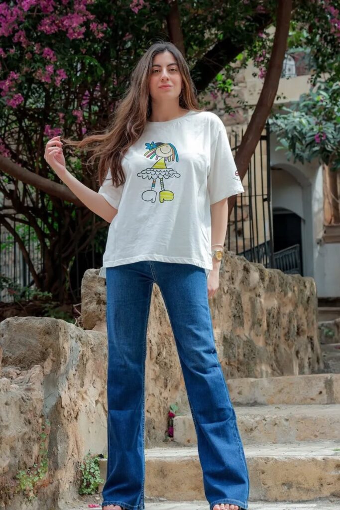 White Oversized Graphic T-Shirt