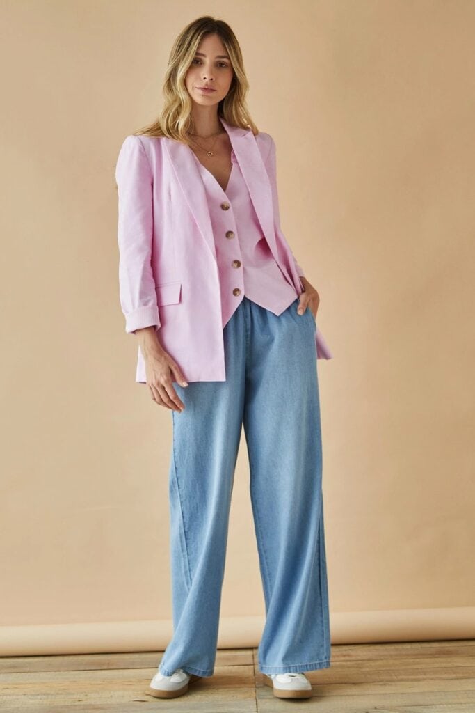 Pink Blazer and Matching Vest