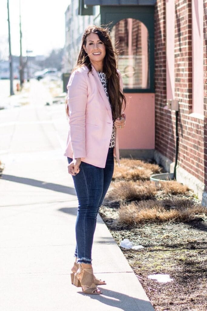 Light Pink Blazer and Leopard Print