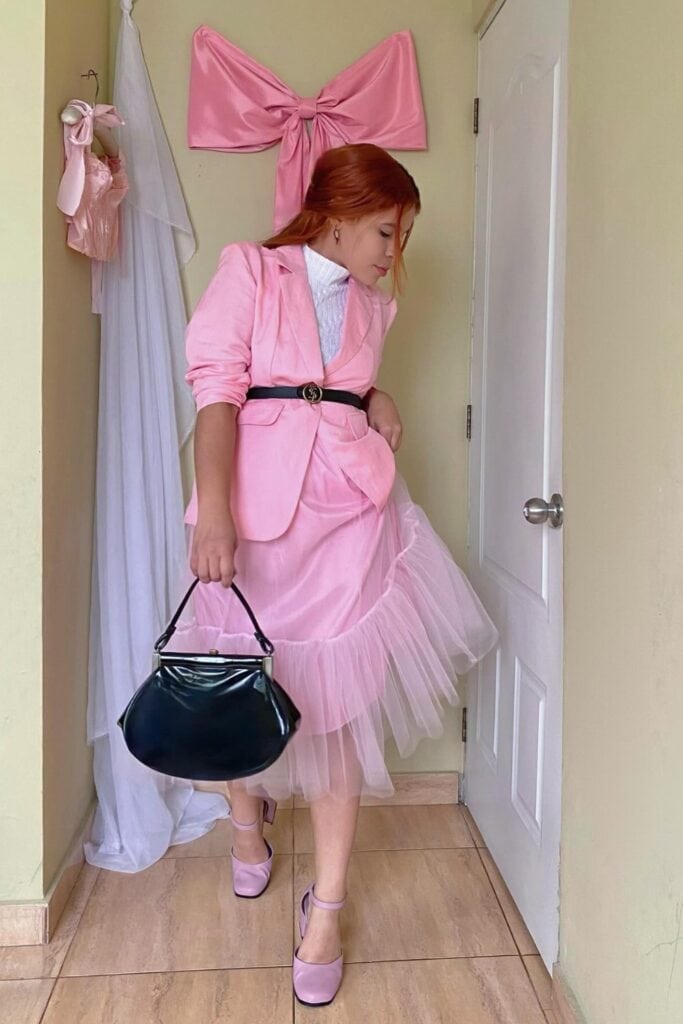 Pink Blazer and Tulle Skirt