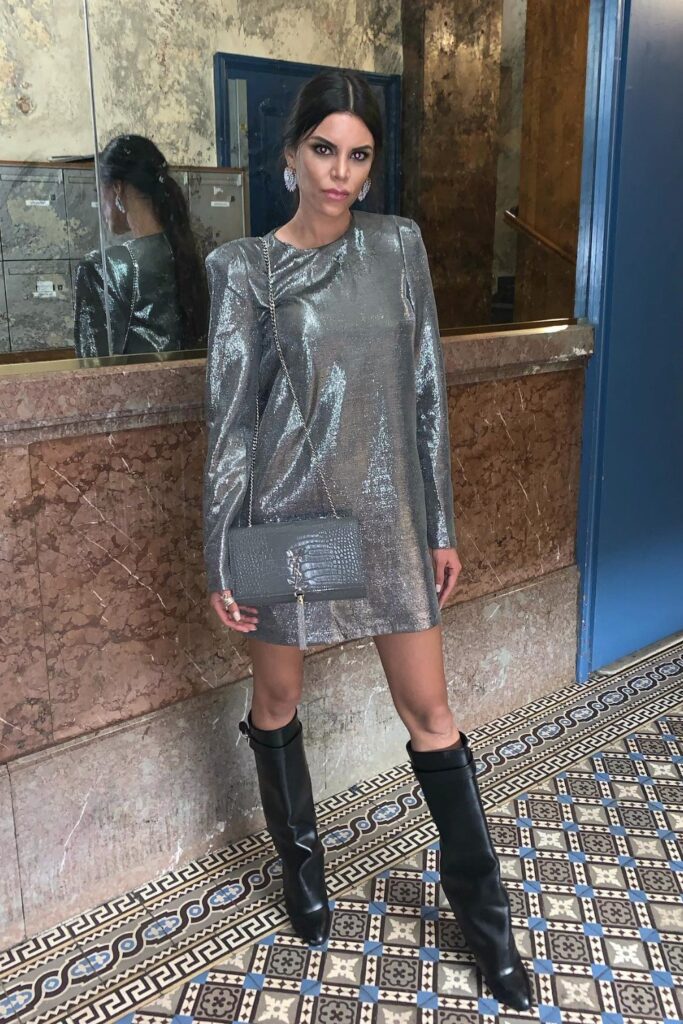 Mini Dress and Knee-High Boots