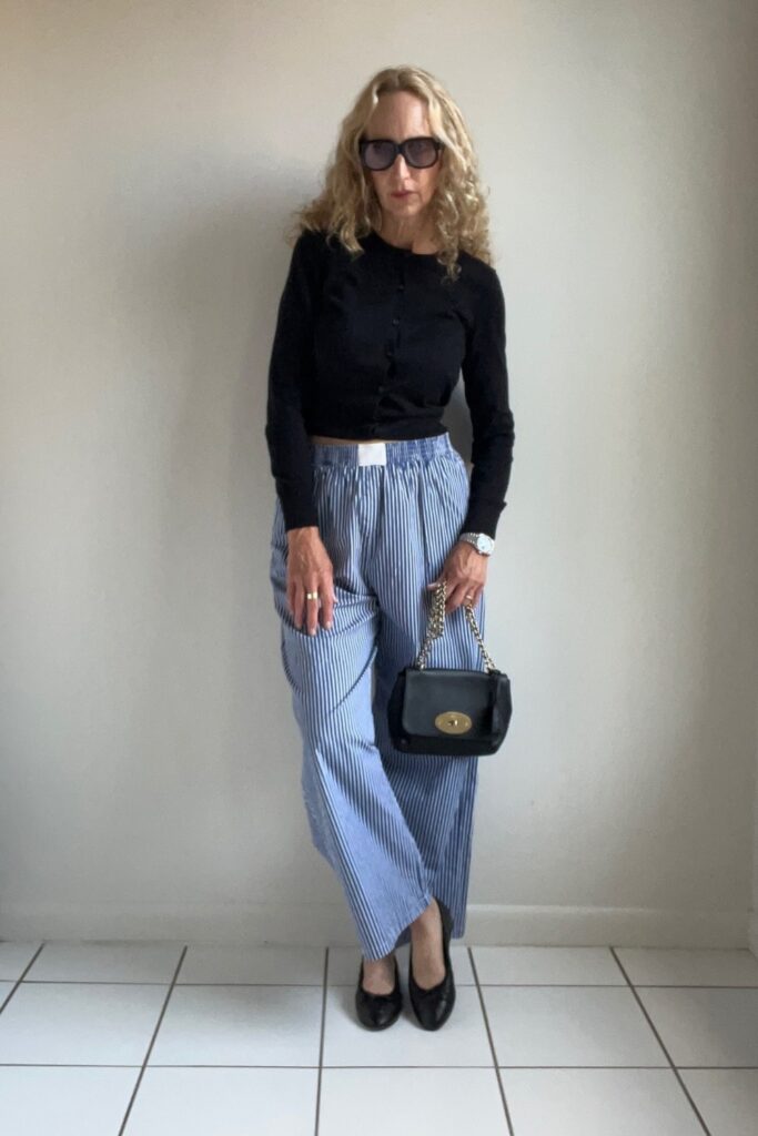Cropped Button-Up and Ballet Flats