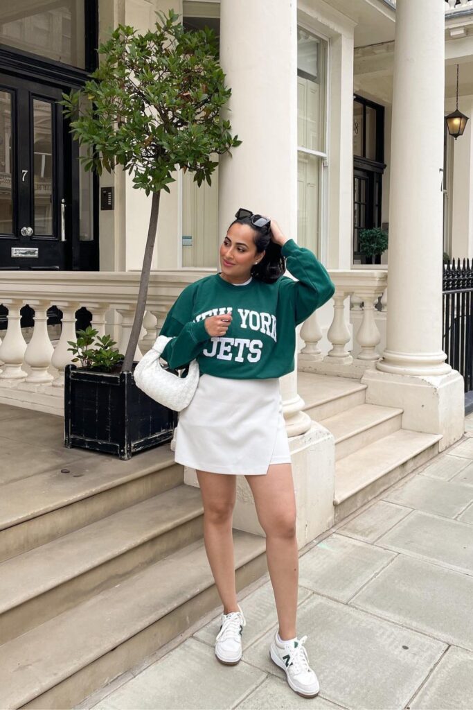 Sweatshirt and Tennis Mini Skirt