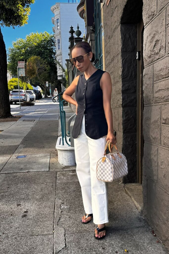 Black Button-Up Vest