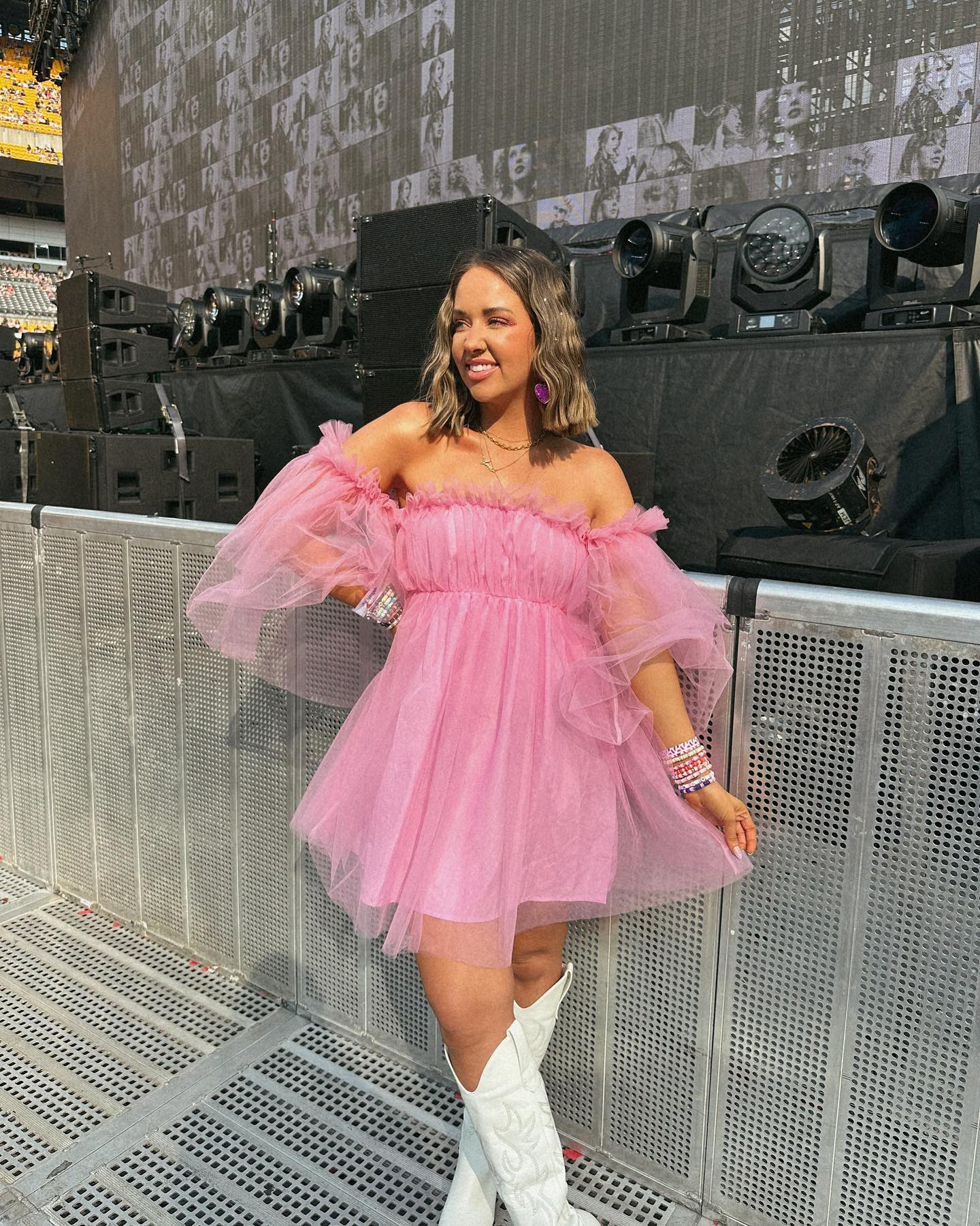 Pink Tulle Mini Dress