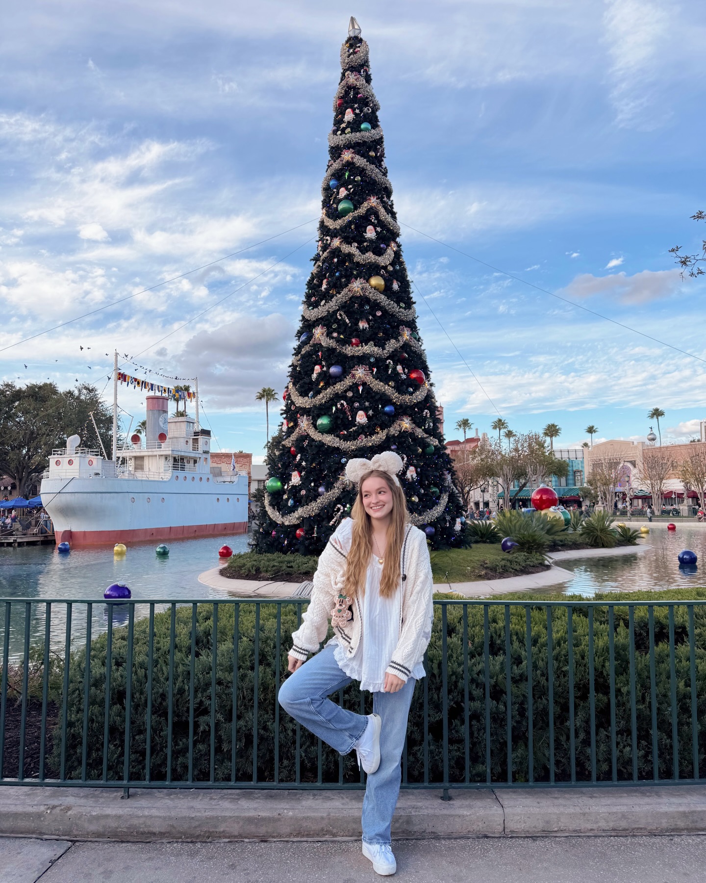 Cable-Knit Cardigan and Flare Jeans