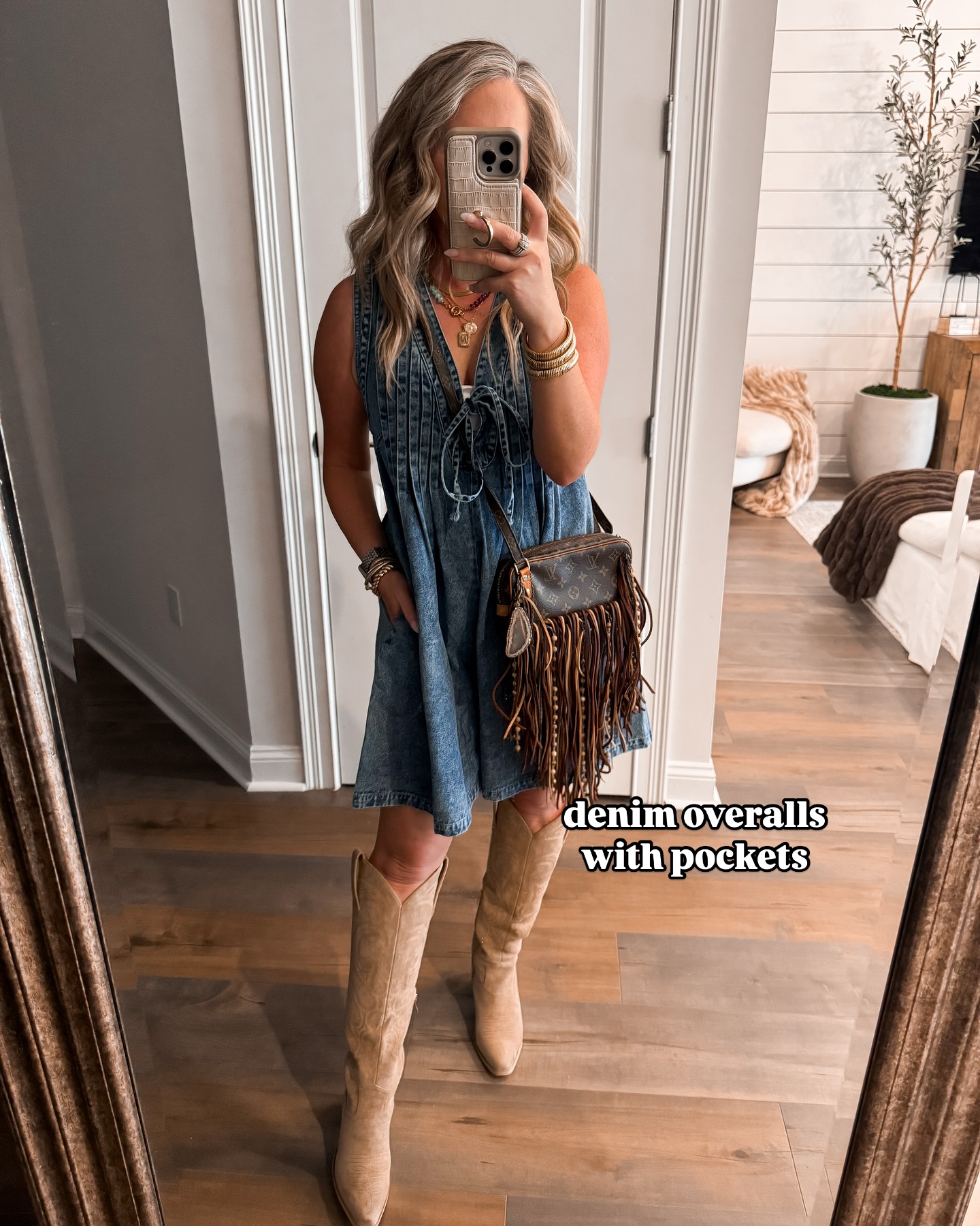 Denim Overall Dress