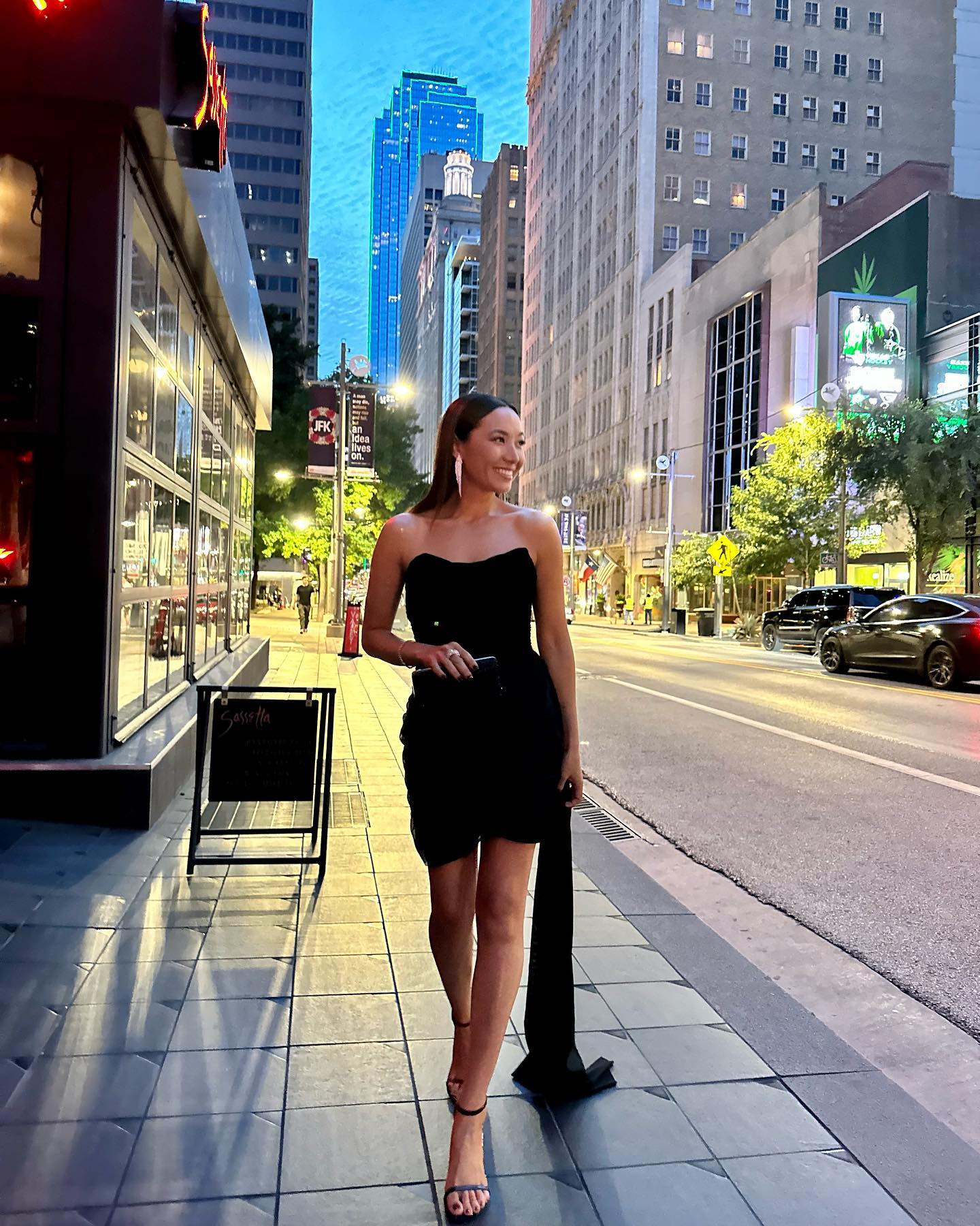 Black Strapless Mini Dress