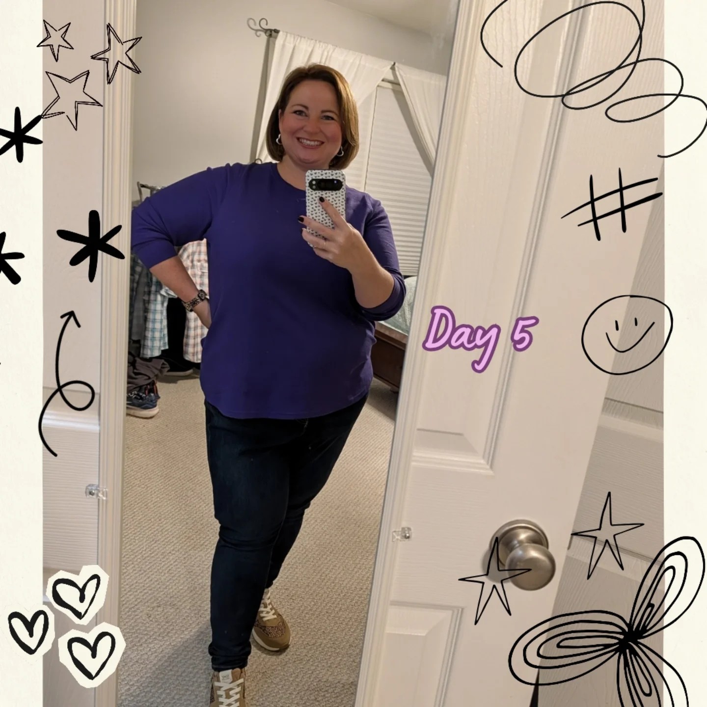 Long Sleeve Top and Nice Jeans