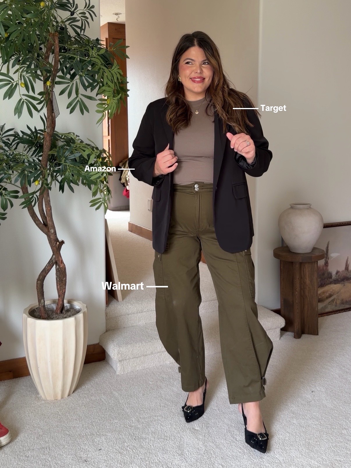 Peasant Blouse and Wide-Leg Jeans
