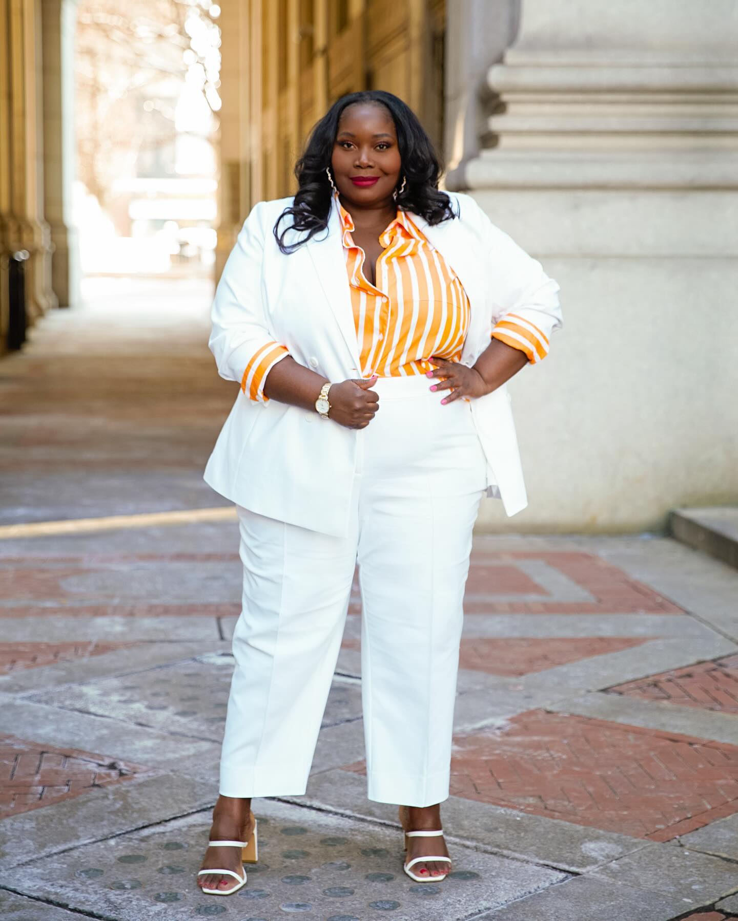 White Blazer and Stripes