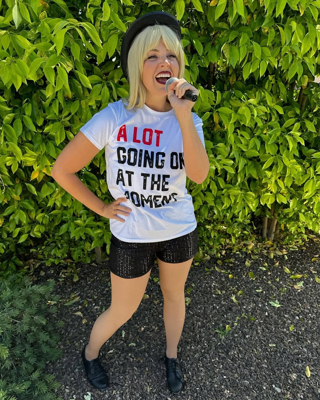 Graphic T-Shirt and Sequin Shorts