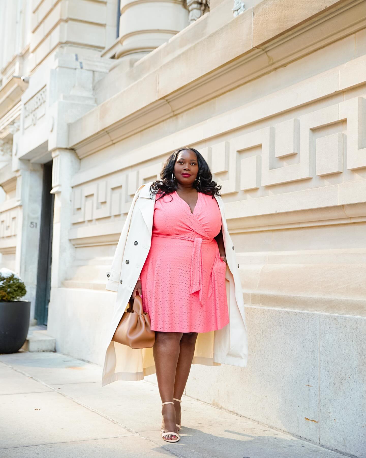 Wrap Dress and Trench Coat