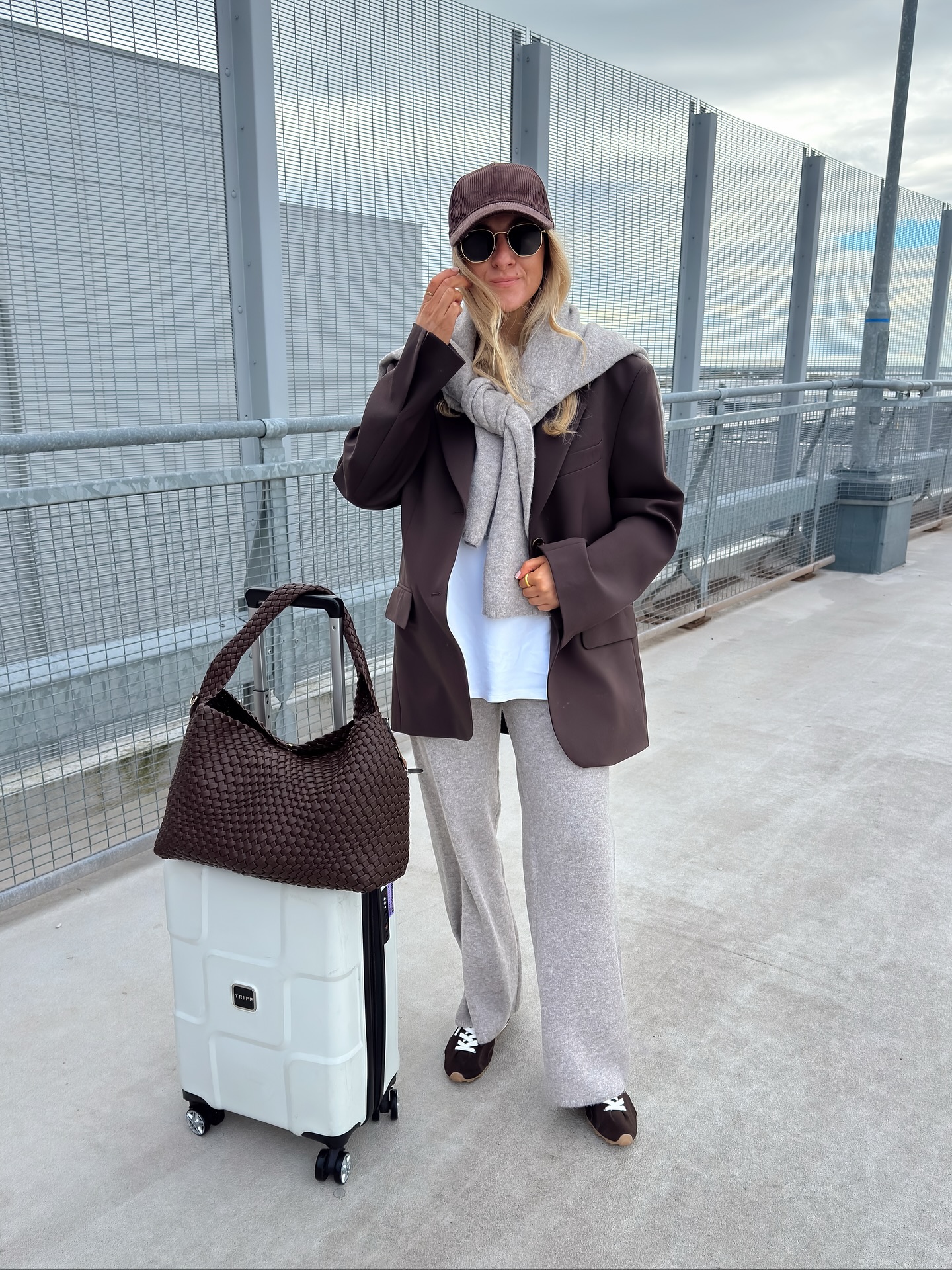Dark Brown Blazer and Layered Look