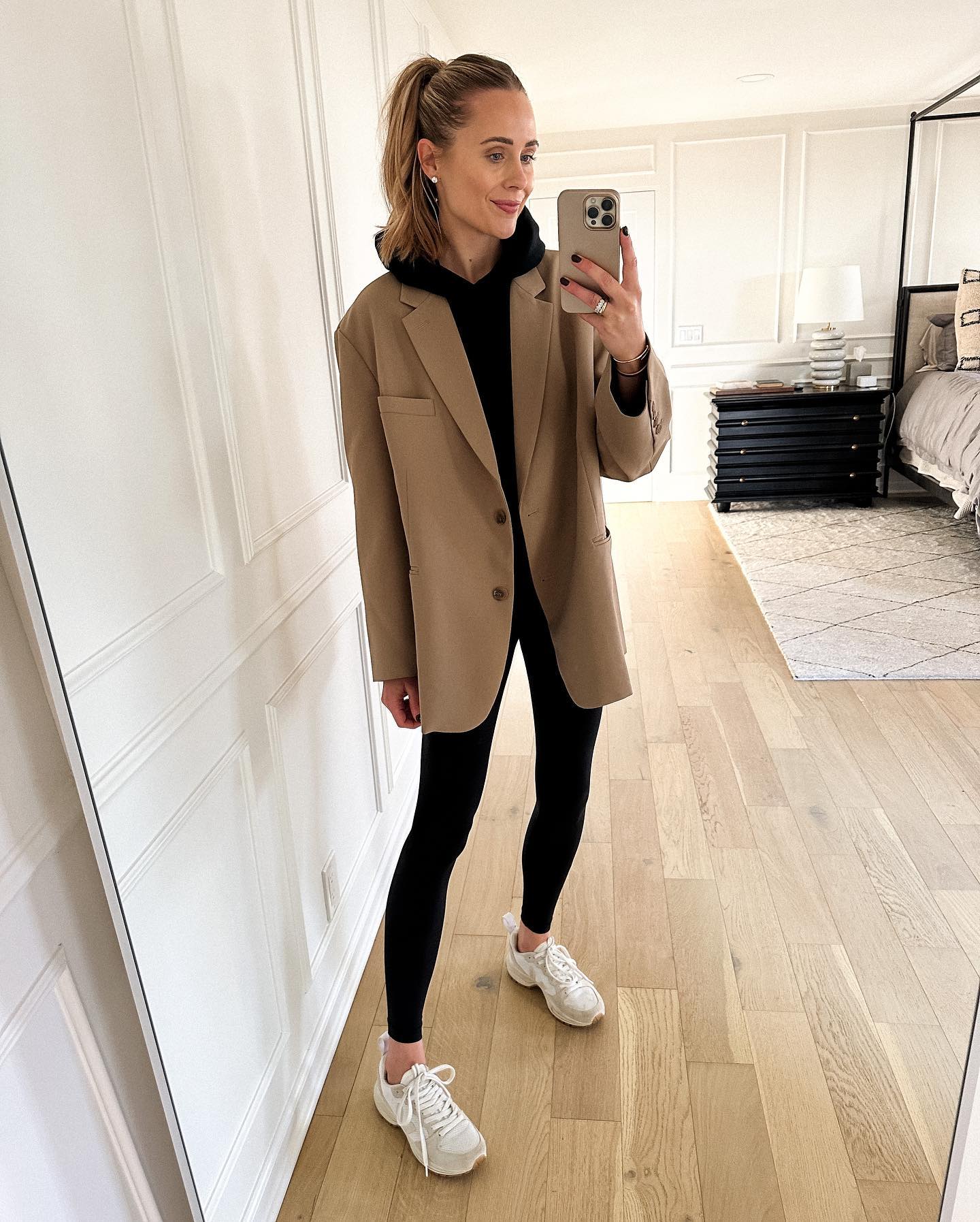 Camel Tailored Blazer with Hoodie