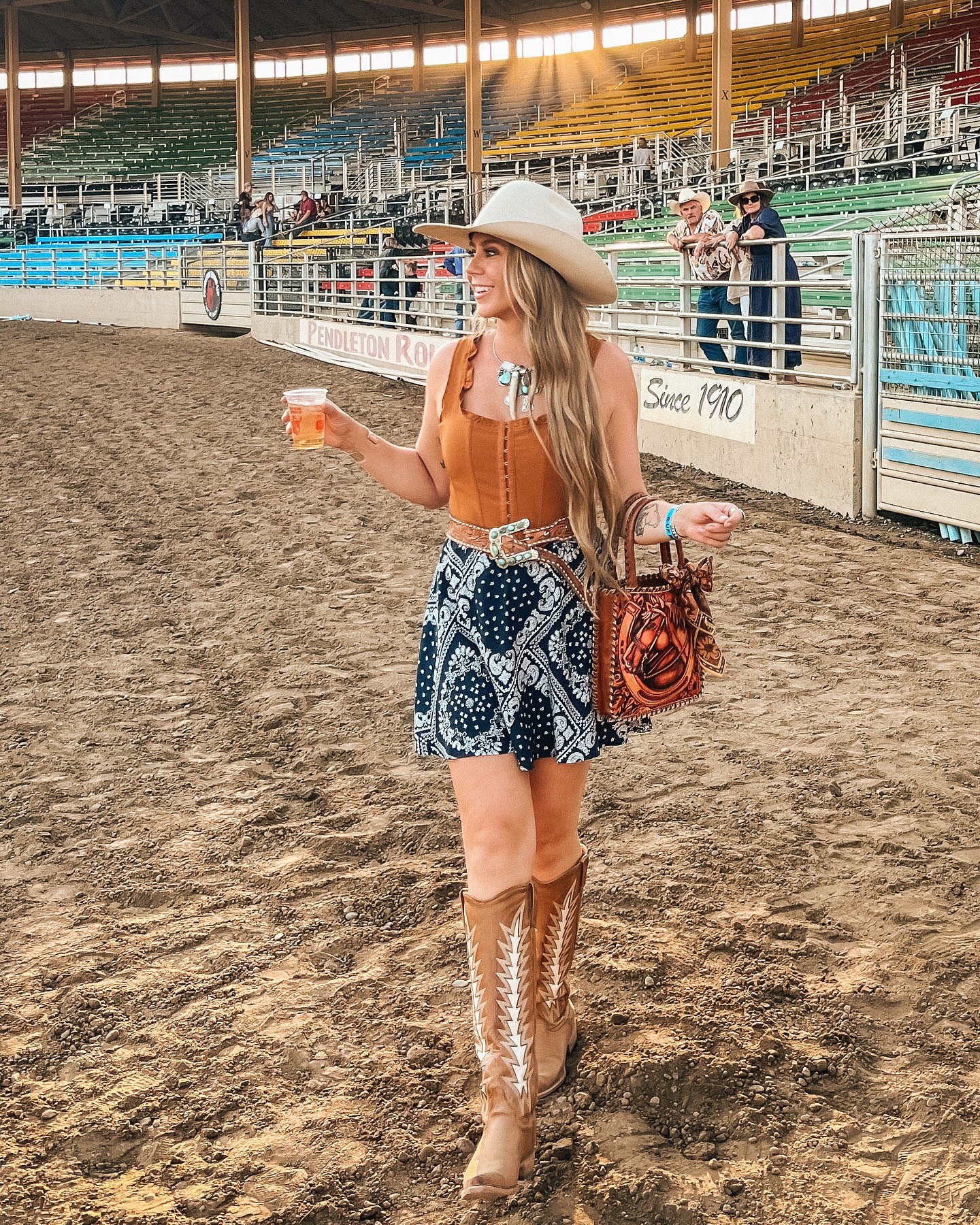 Rust Corset Top and Bandana Skirt