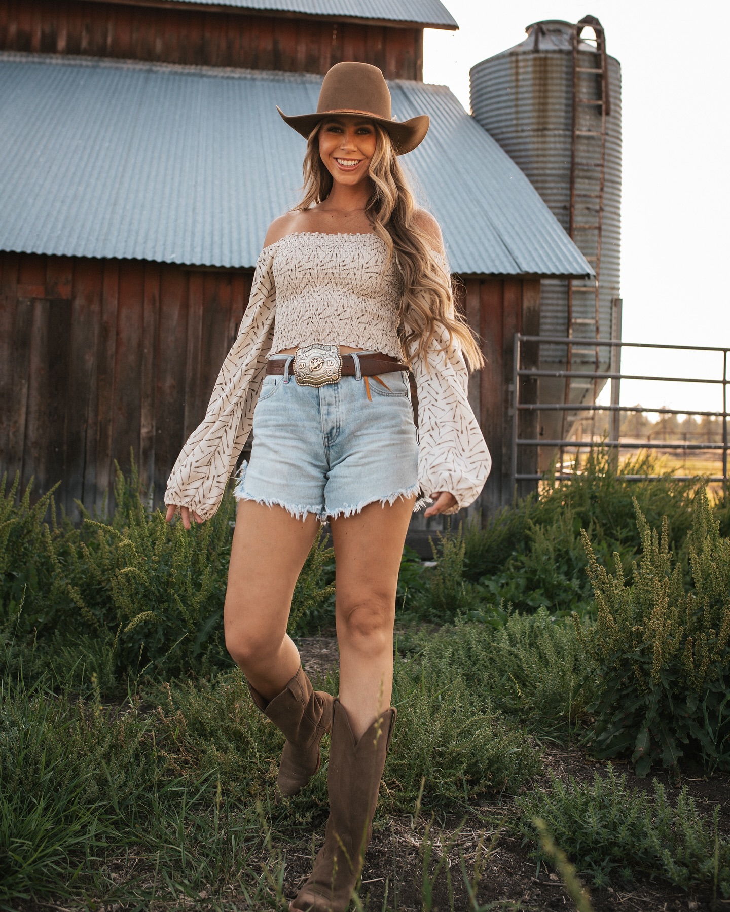 Smocked Off-Shoulder Top and Shorts