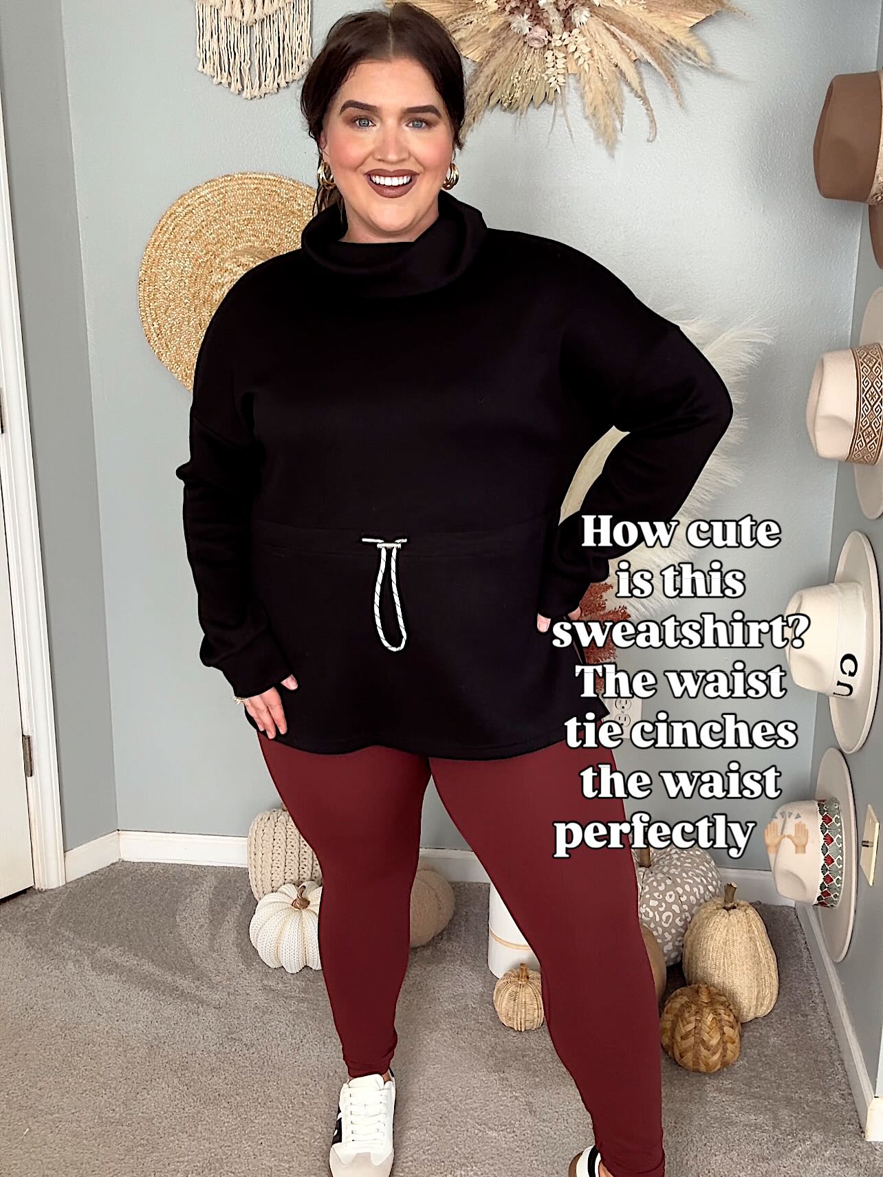 Cowl Neck Sweatshirt and Leggings