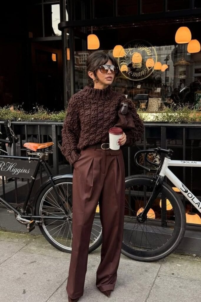 Brown Chunky Knit Sweater