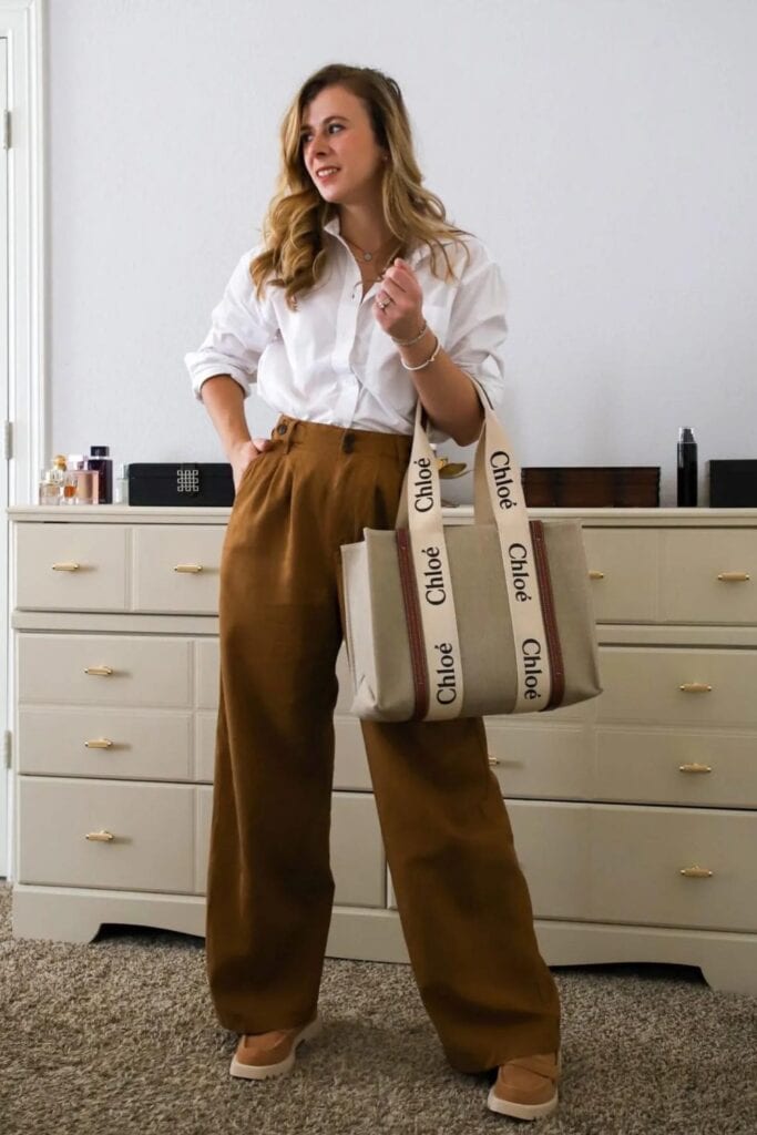 Crisp White Button-Down Shirt