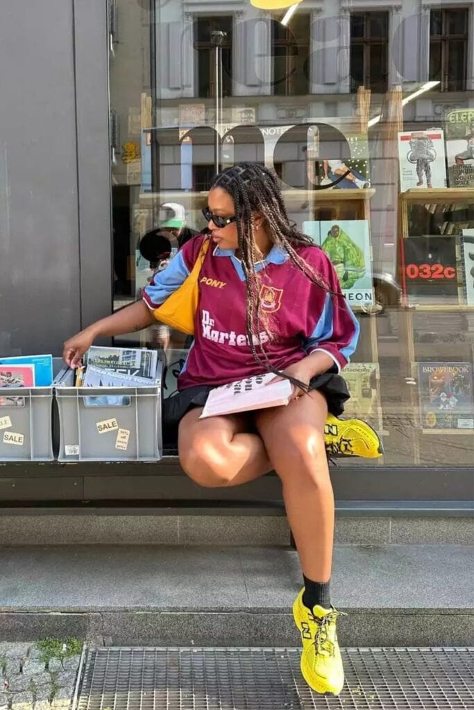 Sports Jersey and Mini Skirt