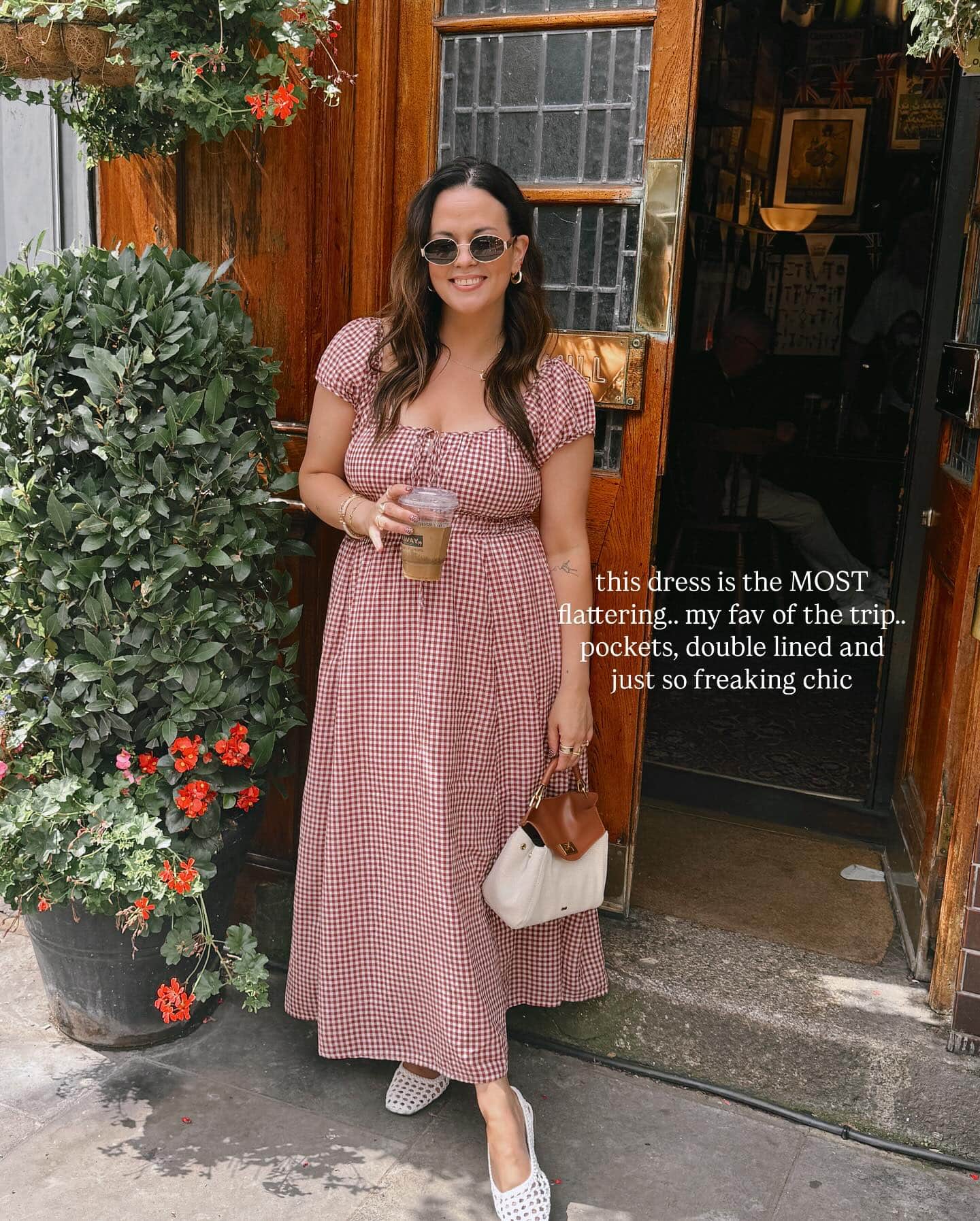 Gingham Midi Dress