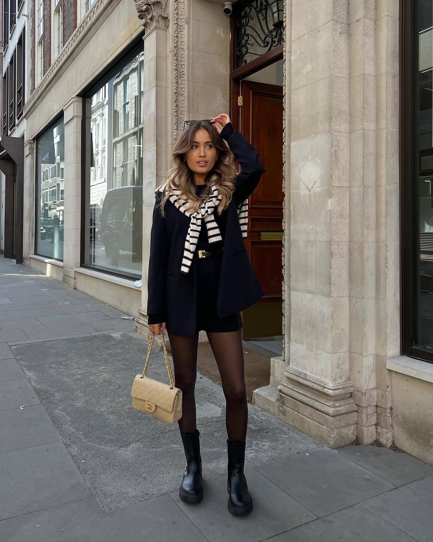 Black Blazer and Tailored Shorts