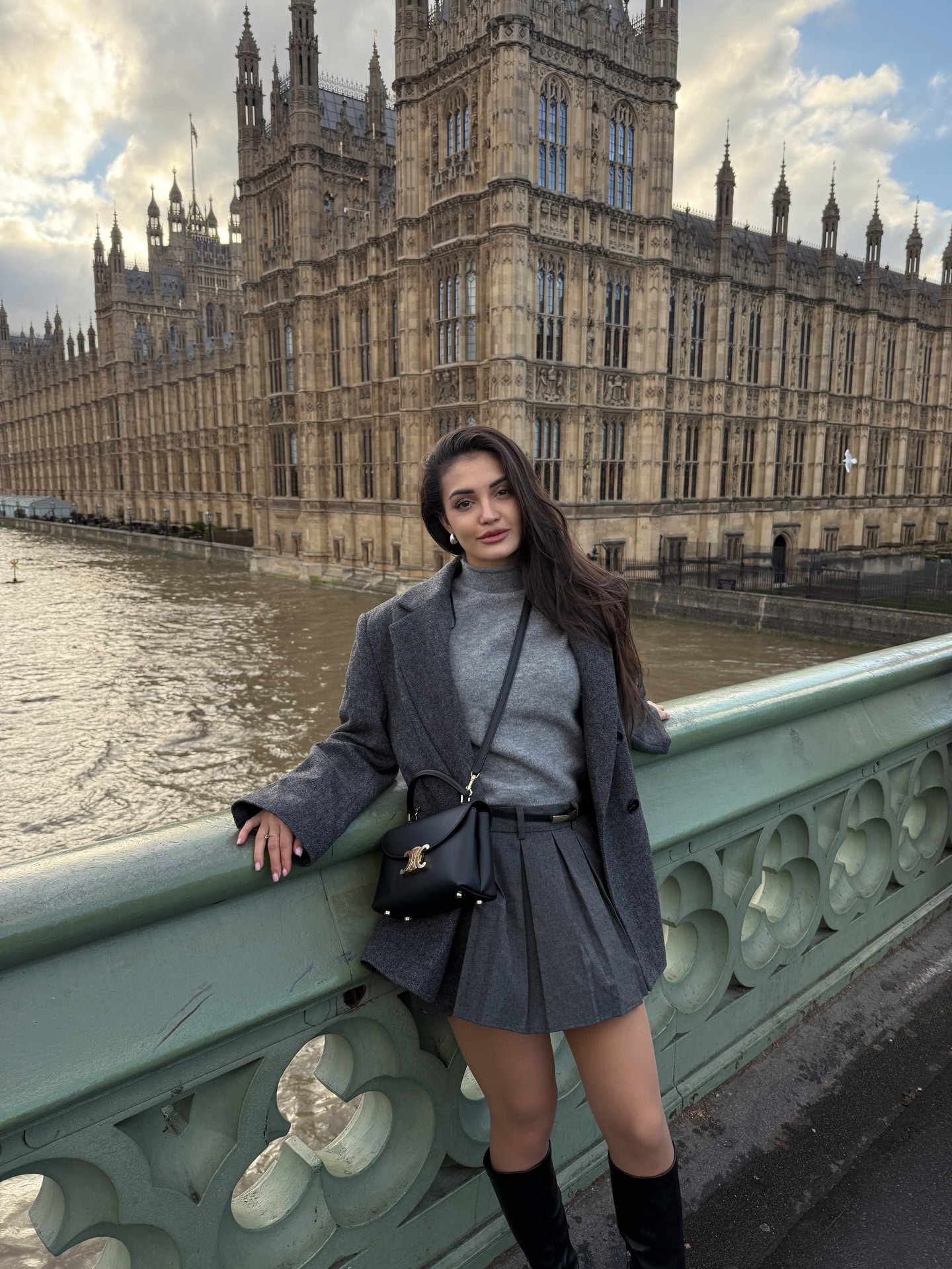 Turtleneck and Mini Skirt