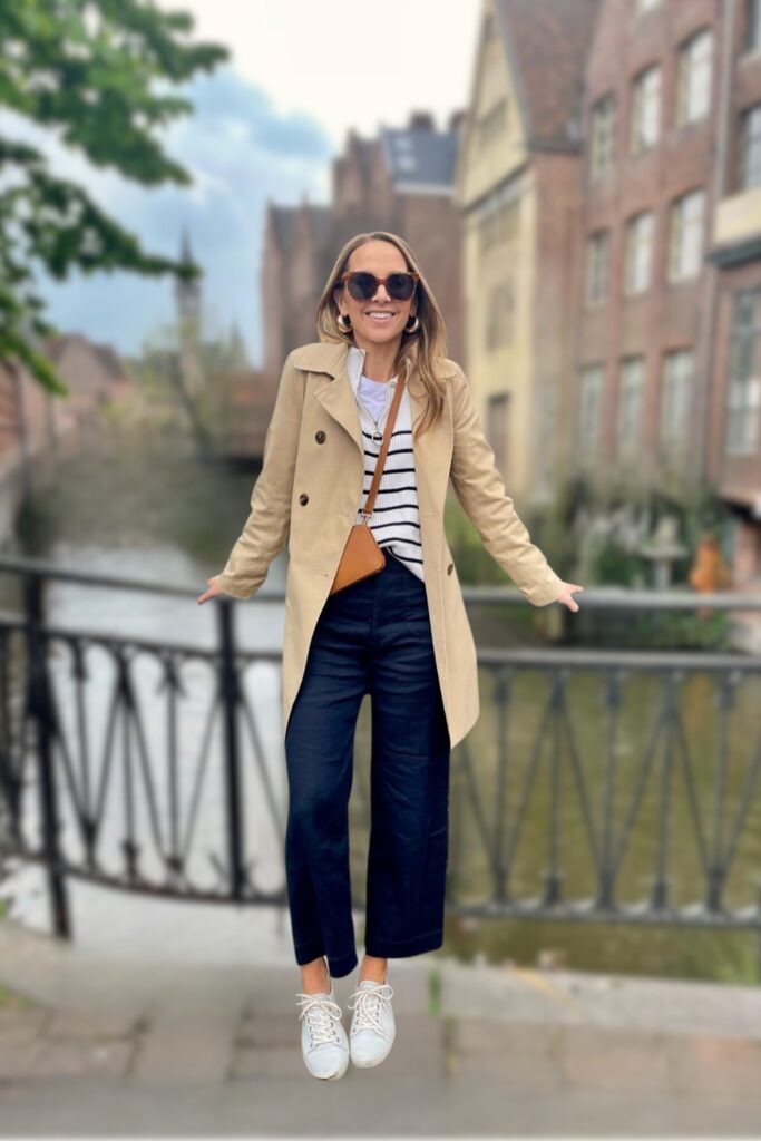 Trench and Wide-Leg Pants