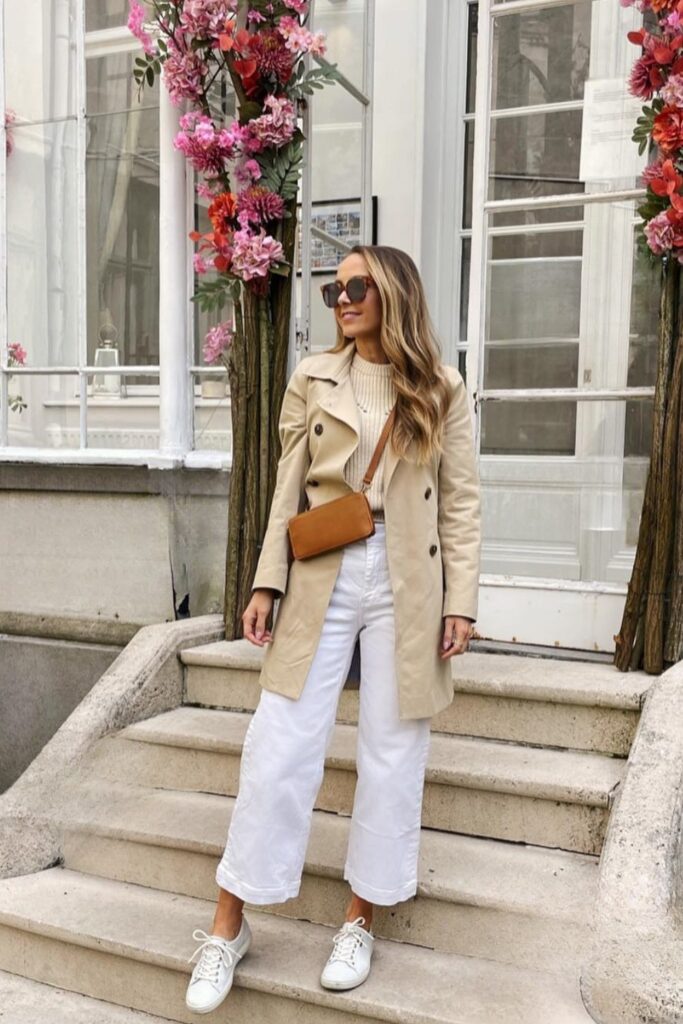 Turtleneck and White Jeans