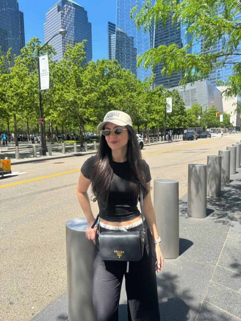 Black Wide-Leg Pants and Fitted T-Shirt